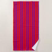 Rotes Lila Stilmuster Muster Strandtuch (Vorderseite)