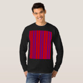 Rotes Lila Stilmuster Muster T-Shirt (Vorne ganz)