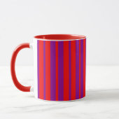 Rotes Lila Stilmuster Muster Tasse (Links)