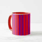 Rotes Lila Stilmuster Muster Tasse (Vorderseite Links)