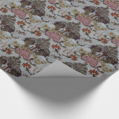 Rotes lila u. orange geschenkpapier (Ecke)