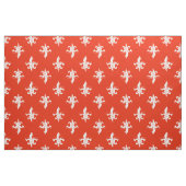 Rotes Lilien-Muster Stoff (Fat Quarter (45,7 x 55,9 cm))