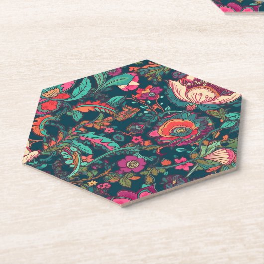 Rotes Liliennahtloses Muster Untersetzer (angewinkelt)