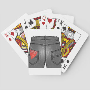 Rotes linkes Tuch Spielkarten