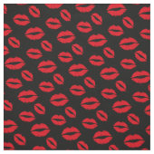 Rotes Lippenmuster-modernes Schwarzes Stoff (Muster)