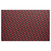 Rotes Lippenmuster-modernes Schwarzes Stoff (Fat Quarter (45,7 x 55,9 cm))