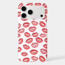 Rotes Lippenstift-Kuss-Muster-Handyhülle – Valenti