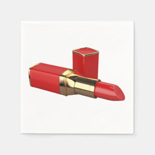 Rotes Lipstick-Papier Napkins Serviette