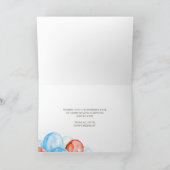 Rotes Logo Blue Balloons Corporate Happy Geburtsta Karte (Innenseite)