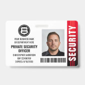 Rotes Logo des Fotos des Sicherheitsbeauftragten f Ausweis (Front)