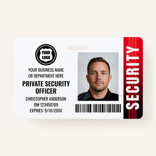 Rotes Logo des Fotos des Sicherheitsbeauftragten f Ausweis (Vorderseite)