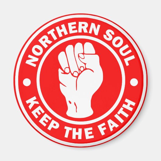 Rotes Logo des nördlichen Souls Magnet (Vorne)