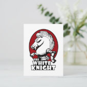 Rotes Logo des White Knight Postkarte (Stehend Vorderseite)