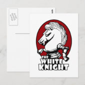 Rotes Logo des White Knight Postkarte (Vorne/Hinten)