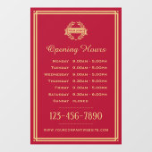 Rotes Logo für das klassische Unternehmen zur Eröf Fensteraufkleber (Blatt)