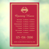 Rotes Logo für das klassische Unternehmen zur Eröf Fensteraufkleber (Blatt 3)