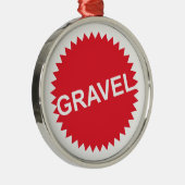 Rotes Logo für Kegelradfahren Ornament Aus Metall (Rechts)