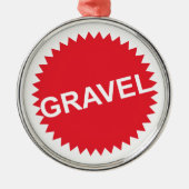 Rotes Logo für Kegelradfahren Ornament Aus Metall (Vorne)