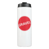 Rotes Logo für Kegelradfahren Thermosbecher (Vorderseite)