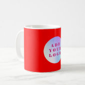 Rotes Logo Kaffeetasse (Vorderseite Links)