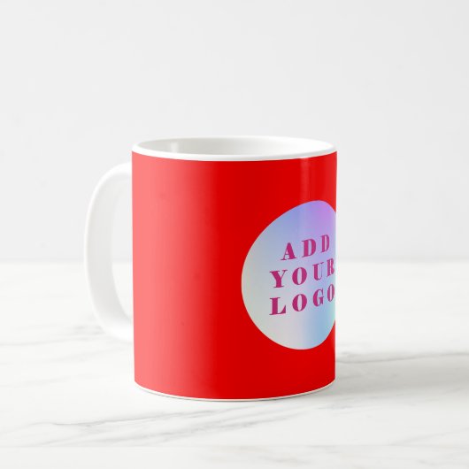 Rotes Logo Kaffeetasse (Vorderseite Links)