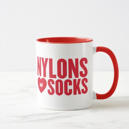 Rotes Logo mit Polkapunkt Heels Tasse (Rechts)