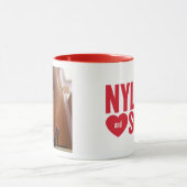 Rotes Logo mit Polkapunkt Heels Tasse (Zentrum)