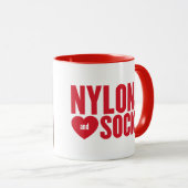 Rotes Logo mit Polkapunkt Heels Tasse (VorderseiteRechts)