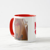 Rotes Logo mit Polkapunkt Heels Tasse (Vorderseite Links)