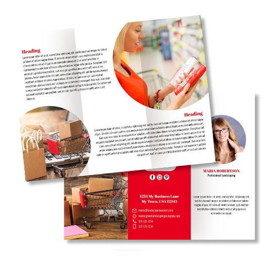 Rotes Logo oder Broschüre "Foto"