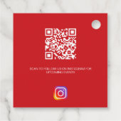 Rotes Logo QR Instagram-Code hängen Tag Geschenkanhänger (Rückseite)