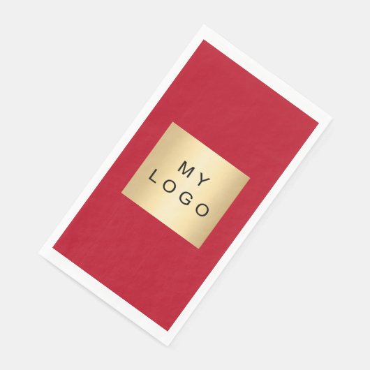 Rotes Logo Serviette (Ecke)