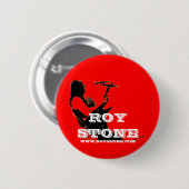 ROTES LOGO-STEINABZEICHEN ROY BUTTON (Vorne & Hinten)