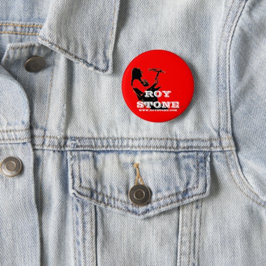 ROTES LOGO-STEINABZEICHEN ROY BUTTON (Beispiel)