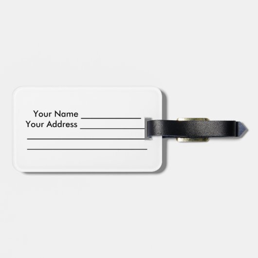 Rotes London Phonebox Gepäckanhänger (Rückseite horizontal)