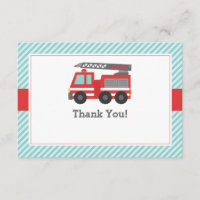 Rotes Löschfahrzeug danken Ihnen zu merken