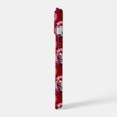 Rotes Löwenkopf-Design iPhone 15 Hülle (Linke Seite)