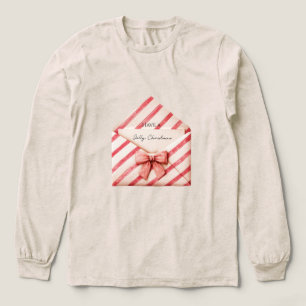 Rotes lustiges Weihnachtsbrief Tri-Blend Shirt