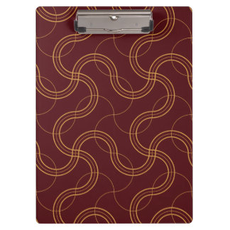 Rotes Luxus-Wellenstreifenmuster Klemmbrett