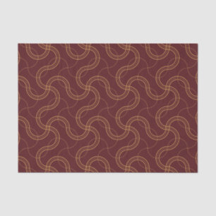Rotes Luxus-Wellenstreifenmuster Seidenpapier