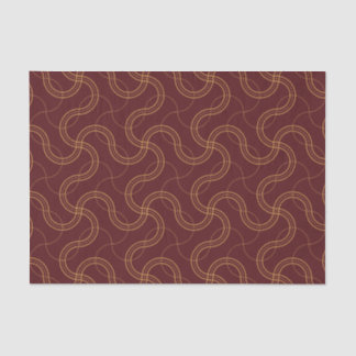 Rotes Luxus-Wellenstreifenmuster Seidenpapier