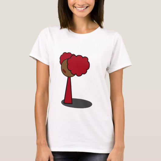 Rotes Mädchen-Gehen T-Shirt (Vorderseite)