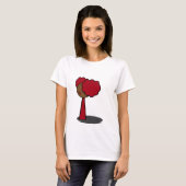 Rotes Mädchen-Gehen T-Shirt (Vorne ganz)
