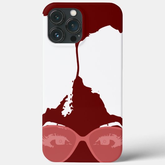 Rotes Mädchen mit Afro mit rosa Sonnenbrille Case-Mate iPhone Hülle (Rückseite)
