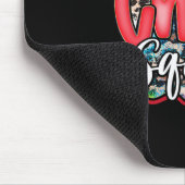 Rotes Mädchen passender Bogen Leopard Regenbogen K Mousepad (Ecke)