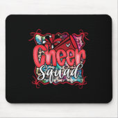 Rotes Mädchen passender Bogen Leopard Regenbogen K Mousepad (Vorne)