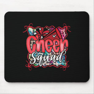 Rotes Mädchen passender Bogen Leopard Regenbogen K Mousepad