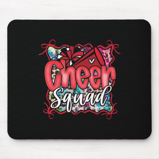 Rotes Mädchen passender Bogen Leopard Regenbogen K Mousepad (Vorne)