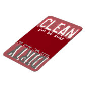 Rotes Magnet für Geschirrspüler - Sauberes/schmutz (Linke Seite)