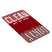 Rotes Magnet für Geschirrspüler - Sauberes/schmutz (Rechte Seite)